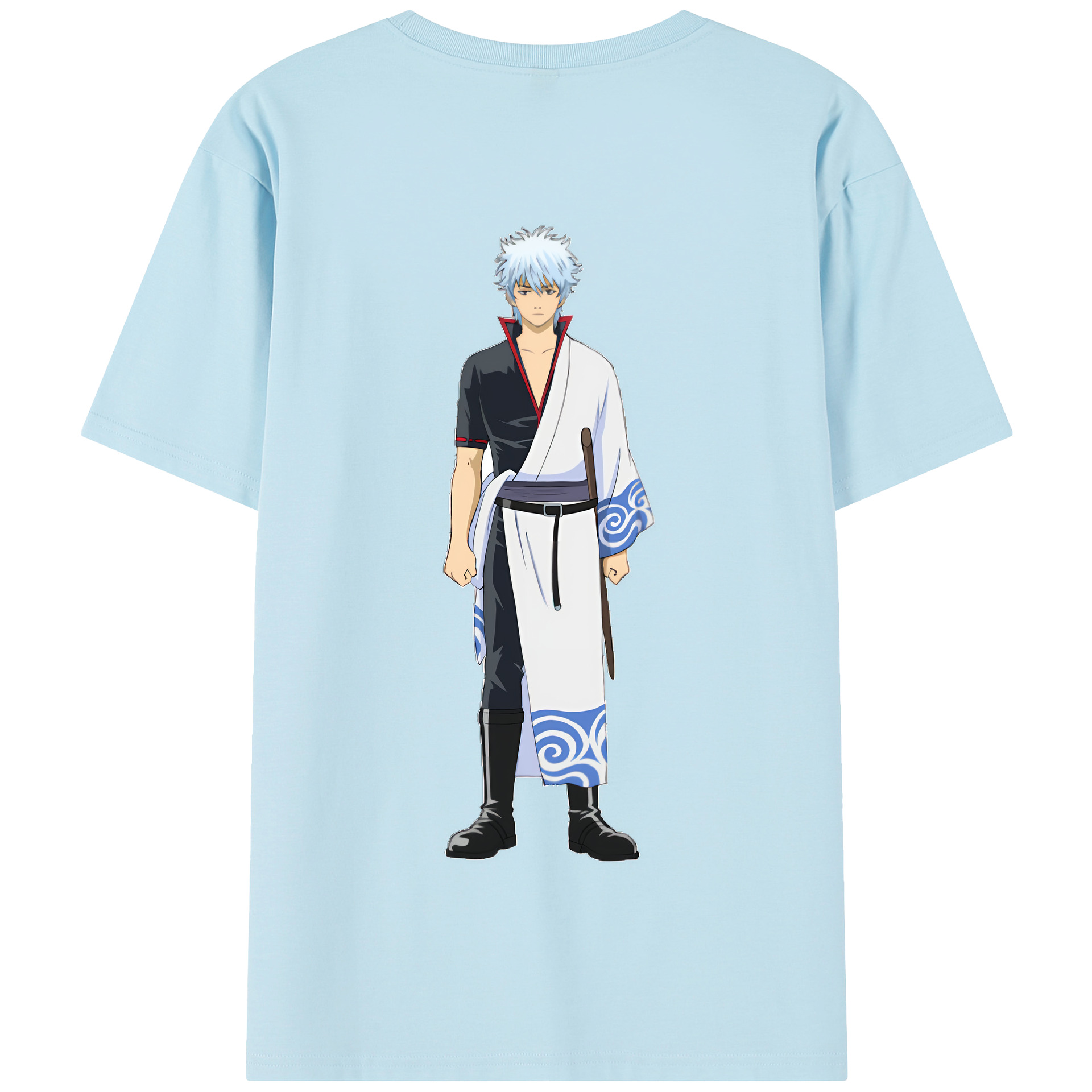 （画像用） ぎんたま 坂田銀時（さかたぎんとき） 神楽 志村新八（しむら しんぱち） GINTAMA Sakata Gintoki Kagura Shimura Shinpachi 綿100％半袖Tシャツ（背面プリント）